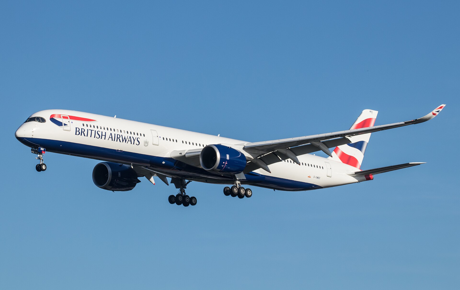 British Airways aircraft (BA) — aerolínea con rutas internacionales, photo via Wikimedia Commons (Wikipedia summary)
