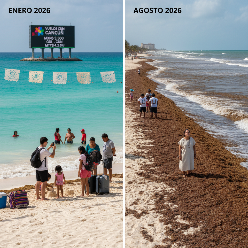 Sargasso in Cancún 2026: best month to avoid it (month-by-month calendar)